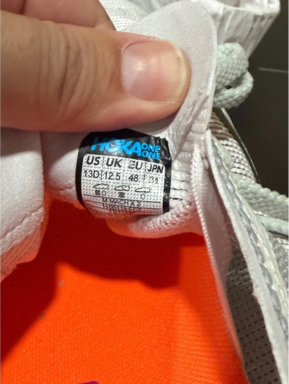 Size 13 - Hoka Mach X 2 “Frost Citrus”